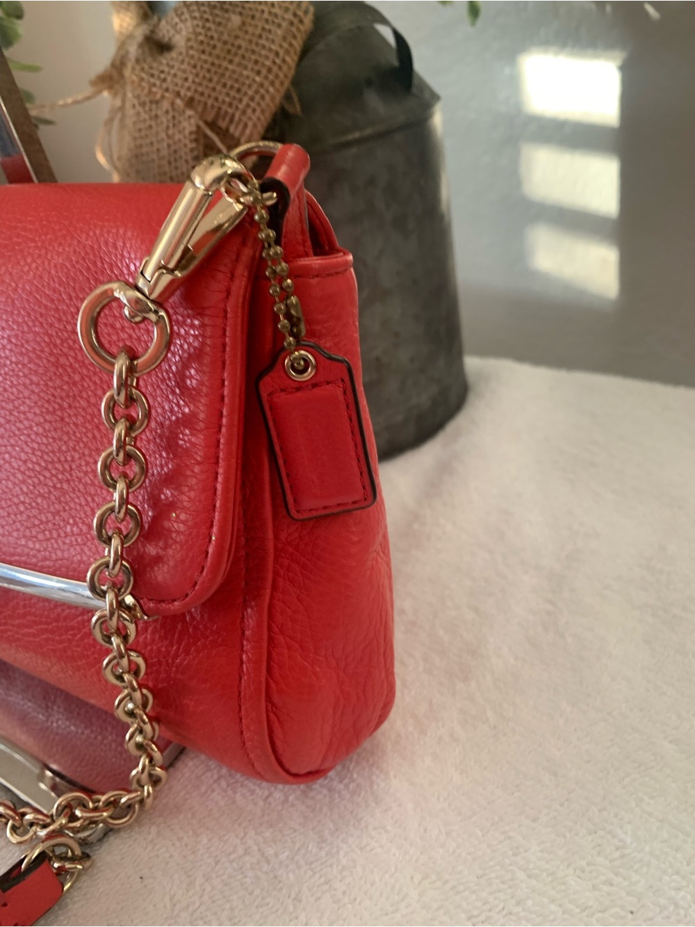 COACH Madison  Pebbled Leather Crossbody /Shoulder Bag - Picture 11 of 12